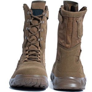 Botas Tácticas DSF819 TSB01 de Gamuza Color Café, Transpirables, para Exteriores, Todas las Temporadas, Estilo de Cordones con Caña Alta - Product Image 4