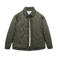 Veste d'hiver pour homme en polyester matelassé avec fermeture à boutons et rembourrage en coton