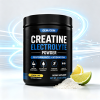 Complément en poudre d'électrolytes et de créatine biodisponible sans sucre, marque privée, 500g, haute pureté, pour les sportifs et les culturistes, pré et post-entraînement, énergie