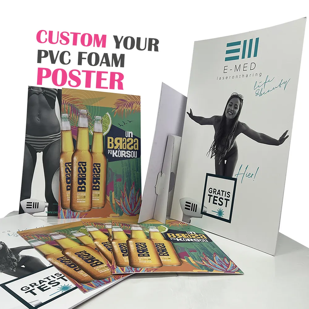3mm 5mm 10mm PVC Foam Board Sign Exhibition Advertising Display UV Printing Custom logo Promotional Kt Foam Board