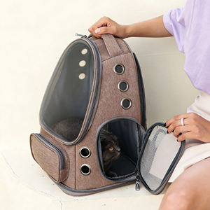 Kişiselleştirilmiş Şık Taşınabilir Nefes Alabilen Oxford Kumaşlı Şeffaf Pencereli Evcil Hayvan Sırt Çantası (Dış Mekan Kullanımı İçin) - Product Image 4