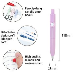 Stylo Gel Personnalisable de Poche à Encre Noire 0,5 mm, Stylo de Signature Portable en Plastique à Mécanisme Clic, Idéal pour le Bureau - Product Image 3