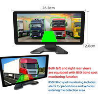 Sistema de Monitoreo de Punto Ciego BSD ADAS con IA de 10.36 Pulgadas, Pantalla Táctil Panorámica de Seis Canales, Función de Pantalla Dividida para Camiones y Autobuses