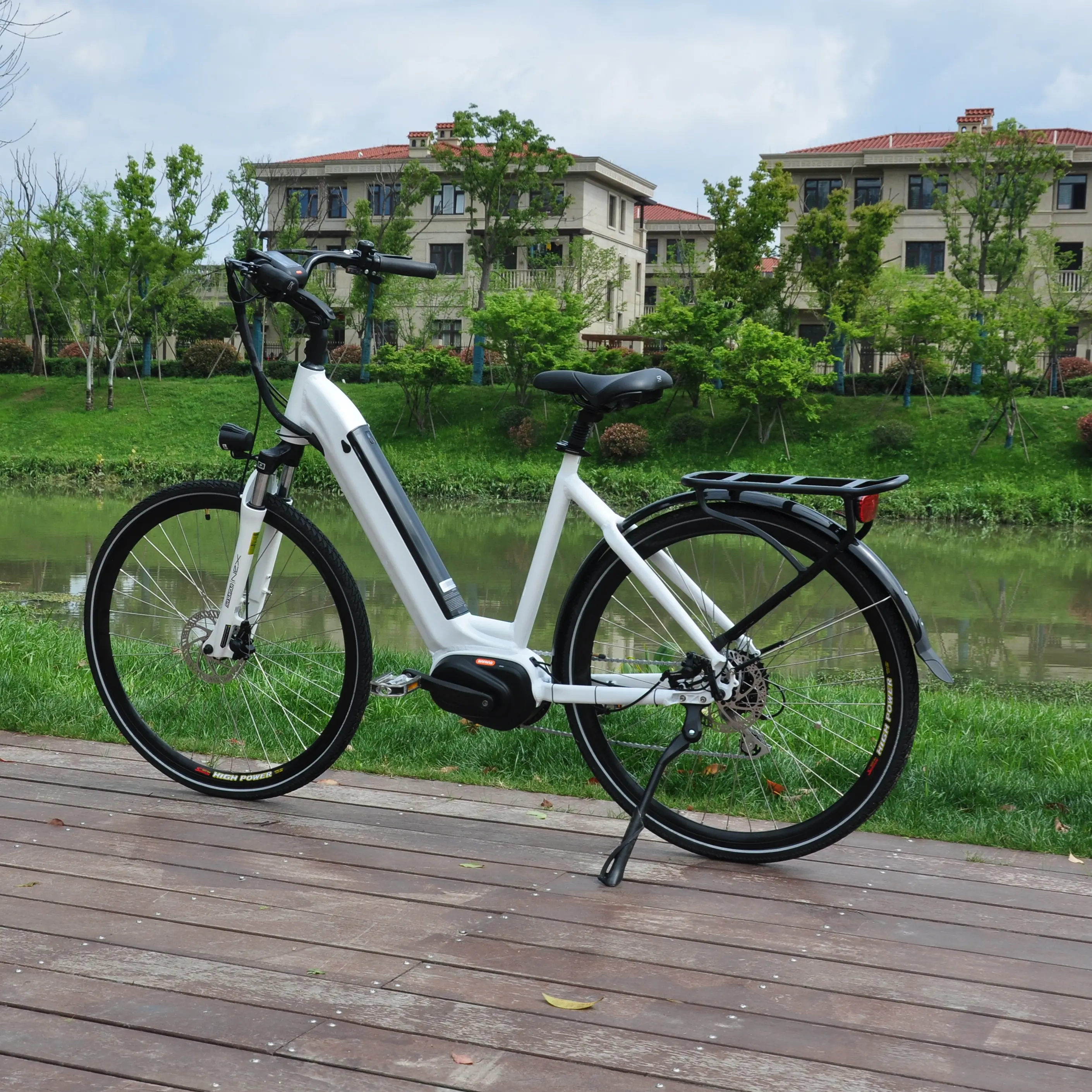 ロハス新250ワット/350ワット中旬ドライブ方式モータ電動自転車bafang lcdディスプレイ電動自転車