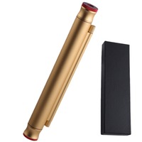 Ensemble d'accessoires pour cigares en alliage d'aluminium 4-en-1 de qualité supérieure avec poinçon métallique, étui compact portable et tube à cigares avec logo gravé au laser personnalisé