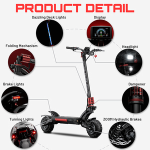 Vélo Électrique Urbain Pliable Raptor2 avec Moteur Arrière Intégré, Freins à Disque Doubles, Étanche, Autonomie 100km, Batterie 30Ah – Disponible depuis nos entrepôts UE/Royaume-Uni - Product Image 6
