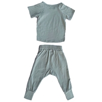 Haute qualité solide coton confort pull coupe ample unisexe à manches longues pull pour enfants ensemble 2 pièces été décontracté