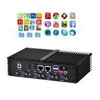 Mini Pc industriel I3 4005u, sans ventilateur, pour salle d'ordinateur de bureau ou d'école, idéal pour les Barebone, support de rangement