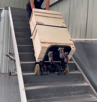 Chariot Élévateur Électrique à Chenilles pour Escaliers, Charge Lourde 400kg, Batterie Lithium 48V10AH, Chariot Manuel Portable pour Monter les Escaliers - Ventes Flash