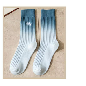 High Quality Fashion Colorful Unisex Cotton Tie Dye Embroidered Logo Men Custom Crew <b>Socks</b> - Product Image 4