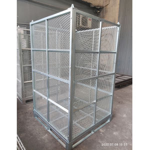 공간 효율적인 접이식 디자인 아연 도금 코팅 대형 금속 보관 케이지 - Product Image 5