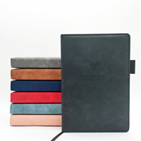 Carnet de notes en cuir PU relié rigide de taille A5 personnalisé pas cher, design simple avec logo en relief, carnet personnalisé pour étudiants