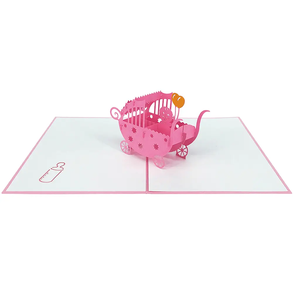 Winpsheng بطاقات المعايدة الطفل لطيف تصميم مخصص 3D ، بطاقات المعايدة هدية منبثقة اليدوية