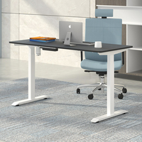 Conception parfaite moteur unique économique, 2 pieds de bureau réglables en hauteur, commande électrique motorisée, de haut en bas, bureau debout