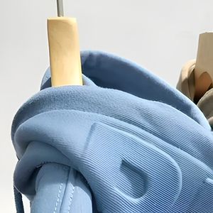 Sweat-shirt à capuche gaufré pour homme 100 % coton tricoté, style streetwear décontracté, couleur unie, coupe classique, idéal pour l'automne - Product Image 4