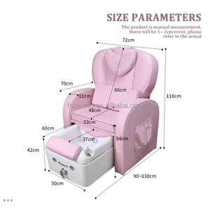 Poltrona di Lusso <span class=keywords><strong>per</strong></span> Manicure e Pedicure, Molto Popolare nei Saloni di Bellezza, con <span class=keywords><strong>Spa</strong></span> <span class=keywords><strong>per</strong></span> Piedi e Massaggio, Colore Rosa - Product Image 3