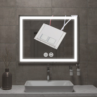 Shinechip DC12V 1A 13W kunci ganda Dimmer 3 warna disesuaikan waktu Defogger tampilan suhu cermin sentuh saklar daya Internal