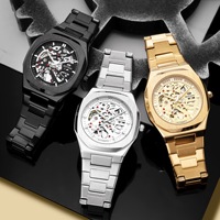 Montre mécanique squelette de luxe pour homme, nouvelle collection, élégante et tendance, lumineuse, étanche, automatique, la plus vendue