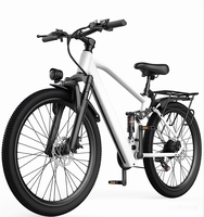 Sepeda Kota 26-inci 36V 10.5AH Baterai Lithium Transmisi 21-kecepatan Motor Hub Belakang Suspensi Ganda Rem Cakram Ganda Rangka Baja
