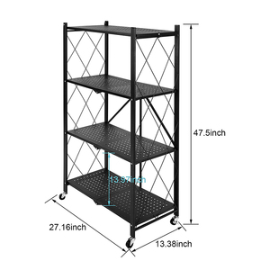 Étagère à plantes <span class=keywords><strong>pliable</strong></span> en métal moderne CBalcony - Étagère <span class=keywords><strong>pliable</strong></span> antirouille à 4 niveaux pour jardin d'herbes aromatiques et pots de fleurs - Product Image 2