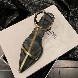 Nouvelles sandales à talon aiguille de 5,5 cm en cuir microfibre avec doublure en peau de mouton, design à brides croisées, style sexy pour l'extérieur – Collection Été 2026 - Product Image 4