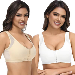 Ropa Interior Deportiva de Alta Calidad para Mujer, Estilo Europeo y Americano, con Cierre Frontal, Talla Grande, Casual, con <span class=keywords><strong>Push</strong></span>-<span class=keywords><strong>Up</strong></span>, <span class=keywords><strong>Sin</strong></span> Aro - Product Image 1