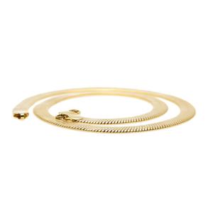 عالية الجودة 75 سنتيمتر * 10 مللي متر ثعبان سلسلة مكتنزة الرجال الفولاذ المقاوم للصدأ للنساء مجوهرات المختنق الذهب مطلي شقة متعرجة سلسلة قلادة - Product Image 5