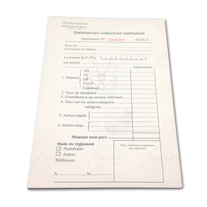 Fournisseur chinois, certificat FSC, papier à lettres personnalisé 2 plis sans papier carbone, impression <span class=keywords><strong>de</strong></span> reçus par bord supérieur collé/numérotation - Product Image 1