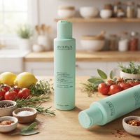 Bouteille de shampooing cosmétique en plastique verte personnalisée de 100 ml, 150 ml, 200 ml, 250 ml, 300 ml, 350 ml avec pompe à lotion