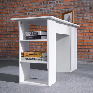 Moderno di lusso in legno bianco mobili da ufficio Computer da tavolo con ufficio Tiroir Computer scrivania di stoccaggio libreria cassetti scarpiere - Product Image 6