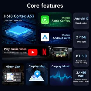 Có dây để không dây Android Auto Android hệ thống không dây <span class=keywords><strong>adapter</strong></span> ai hộp được xây dựng trong Youtube <span class=keywords><strong>mirrorlink</strong></span> 2 + 16 gam Carplay ai hộp - Product Image 2