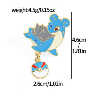 Broche bonito de anime para mulheres, broche de anime de liga metálica esmaltada de desenho animado com 9 desenhos, jogo de vídeo, com alfinetes para homens - Product Image 4