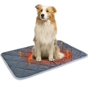 Coussin auto-chauffant pour animaux de compagnie, super doux, tapis chauffant, couverture lavable antidérapante pour chenil, pour chiens et chats - Product Image 1