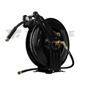 Car washing iron coil winding device automatic telescopic high pressure hose reel