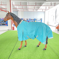 Couverture d'hiver imperméable et résistante aux déchirures pour cheval, avec cache-cou, de couleur verte, fabriquée par le fabricant d'origine, en gros.