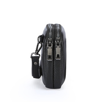 Tas Clutch Bisnis Pria Multifungsi Kapasitas Besar Tas Ponsel Resleting Ganda Kasual Bahan Kulit PU Lembut