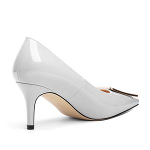 Chaussures de bureau élégantes pour femmes, bout carré, talons fins, à enfiler, boucle carrée, couleur unie, confortables, chaussures de <span class=keywords><strong>mariage</strong></span> augmentant la taille - Product Image 5