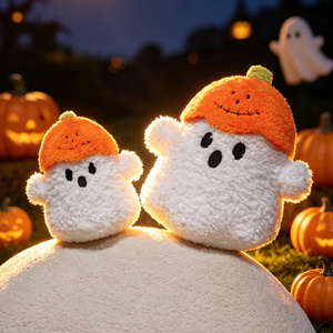 Peluche Fantasma Zucca Carino, <span class=keywords><strong>Due</strong></span> Misure, Tessuto Morbido e Soffice, Perfetto per Decorazioni di Halloween, Regalo per Bambini e Fan - Product Image 4