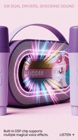 Microphone Karaoké Sans Fil pour Enfants, Portable pour Chant en Extérieur, Haut-Parleur Magique Changeur de Voix, Cadeau Idéal pour Fêtes KTV à Domicile