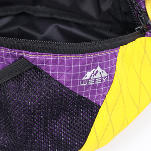 Sac banane léger bicolore, sac de taille avec poche en filet pour les voyages et la randonnée en extérieur - Product Image 6