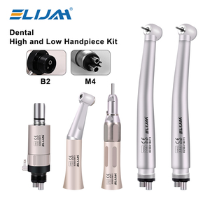 Kit de pièces à main dentaires ELIJAH CYC221 à basse et haute vitesse, turbine à air, pièce droite, pièce contra-angle, moteur à air 2/4 trous, certifié CE - Product Image 3