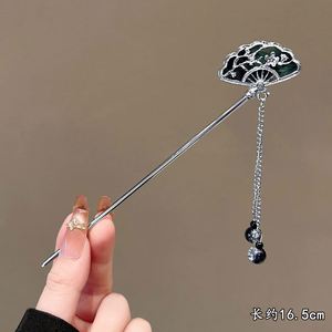 Elegante Horquilla para el Cabello de Mujer, Estilo Chino Vintage, con Borla de Mariposa en Plata Antigua, Joyería Metálica - Product Image 6