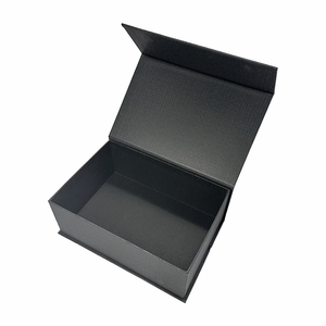 2024 ขายร้อนโลโก้ที่กําหนดเองผ้าพิเศษกระดาษสีดํา lmagenetic กล่องกระดาษแข็งสําหรับบรรจุภัณฑ์กล่องของขวัญ - Product Image 1
