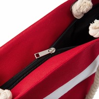 Sac de plage à grande capacité avec fermeture éclair, style vintage pour femme, logo personnalisé, résistant au sable, double poignée, avec diamants et perles
