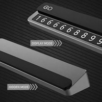 Placa de Matrícula Temporal Personalizada con Logotipo LC para Coche, Letrero Oculto con Número de Teléfono, Tarjeta de Estacionamiento para el Tablero, Accesorios Interiores para Automóvil
