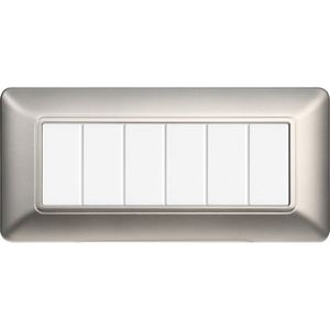 Interruptor de Pared Gloca de 6 Vías, Panel de Plástico Plateado, 2 Piezas, Fácil Instalación - Product Image 4