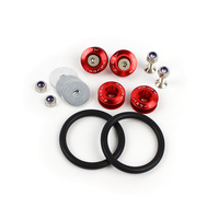 Kit universel de clips de fixation automatique en aluminium à dégagement rapide pour rondelle d'aile avant Fixations de pare-chocs Installation rapide et facile pour voiture