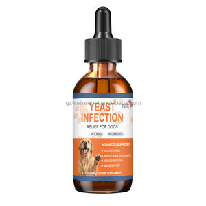Traitement naturel pour les infections à levures chez le chien, soulagement des démangeaisons cutanées, liquide pour la santé de la peau et du pelage des animaux, gouttes pour toutes les races de chiens - Product Image 1