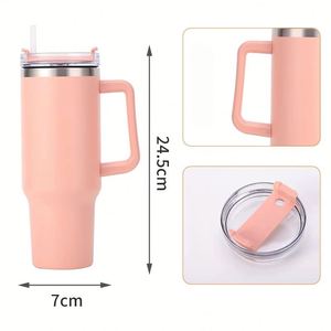 แก้วกาแฟแบบพกพา สแตนเลส ขนาด 40 ออนซ์ ป้องกันการรั่วซึม เก็บอุณหภูมิได้นาน 12-24 ชั่วโมง พร้อมหลอดดูด ปลอดสาร BPA ลายหัวใจ ขายส่ง - Product Image 3