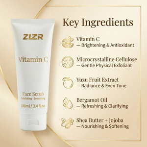 Gommage Visage Éclaircissant à la Vitamine C 100ml – Cellulose Microcristalline pour Nettoyage des Pores et Élimination des Peaux Mortes - Product Image 4